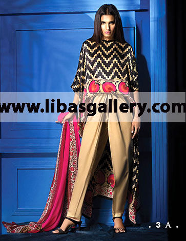 Sana Safinaz Silk Collection 2014 Gorgeous Party Dress for All Formal Events