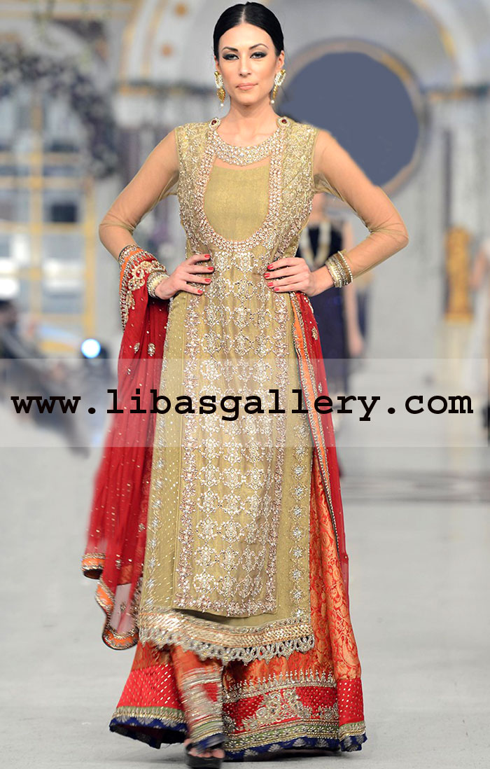 Pakistani Designer Party Dresses With Embroidery