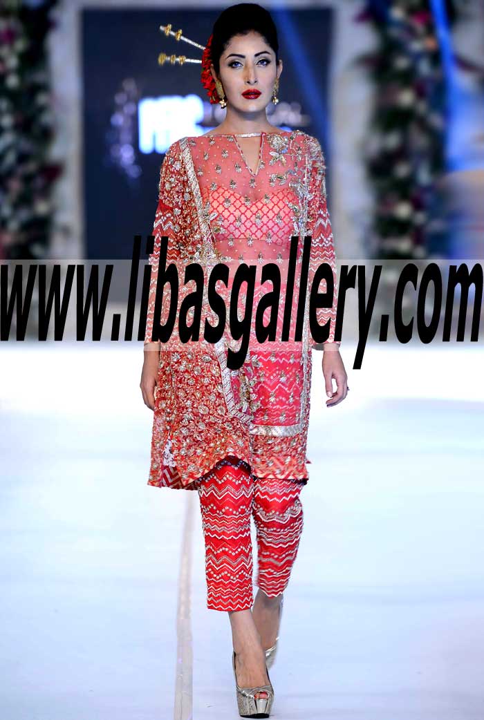 Fabulous Pakistani Designer Party Dress for Gorgeous Newlywed