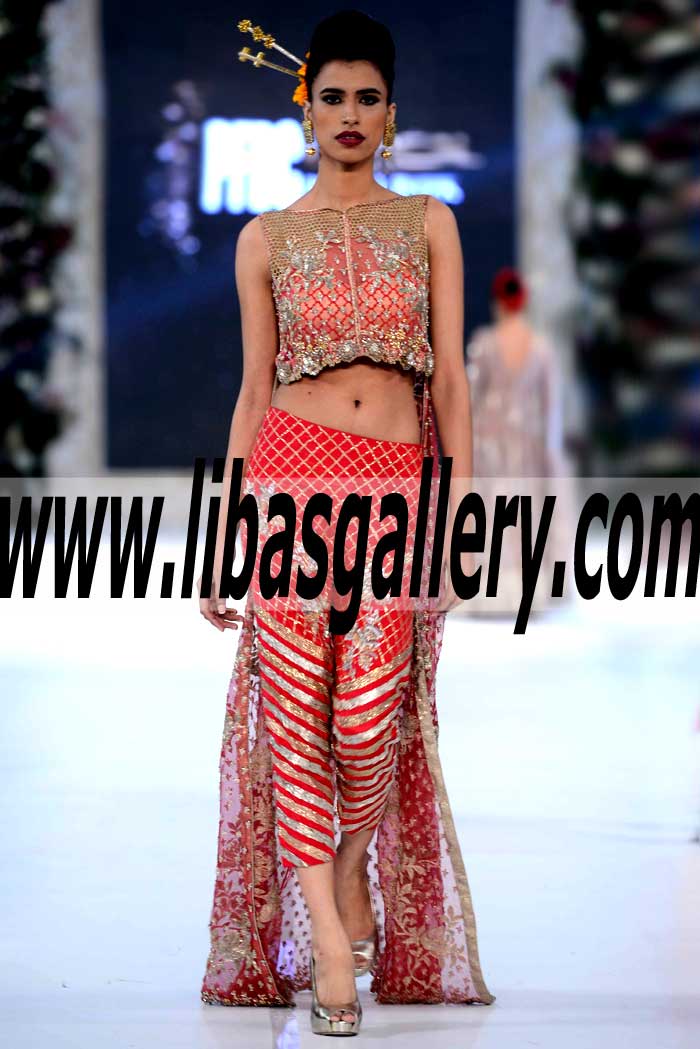 Prodigious Designer Dress with stunning and beautiful embellishments for Party and Wedding Events