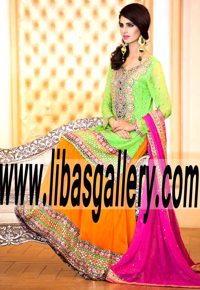 Appealing bridesmaid Sharara Dress for Party and Formal Occasions