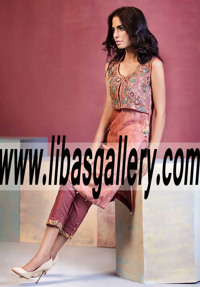 Embellished Designer Evening Dresses California CA USA Umsha by Uzma Babar Designer Party Wear For Party And Formal Occasions