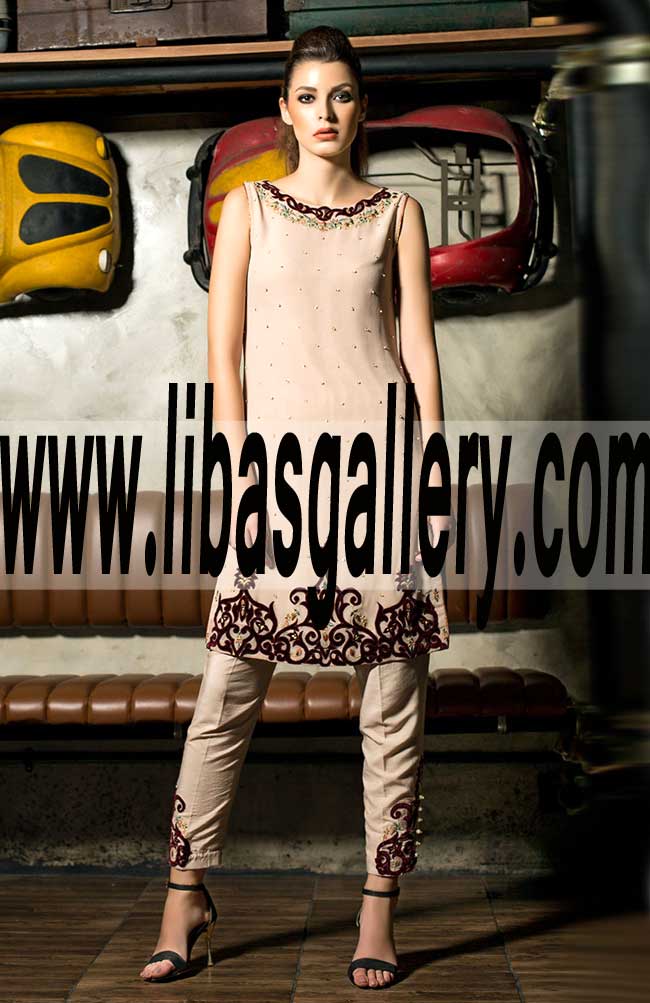 Pakistani Party Dresses Party Wear Miami Florida USA Umsha by Uzma Babar Designer Newest Style Dress For Evening And Party