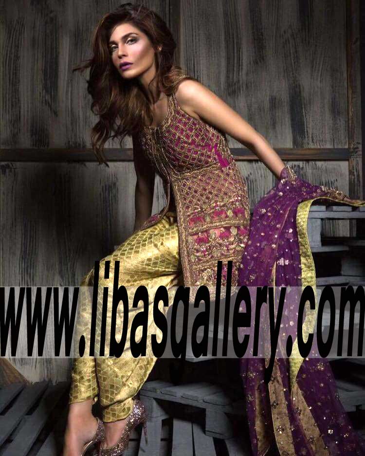 Amazing Designer Dhoti Shalwar Suit for Evening and Party Events