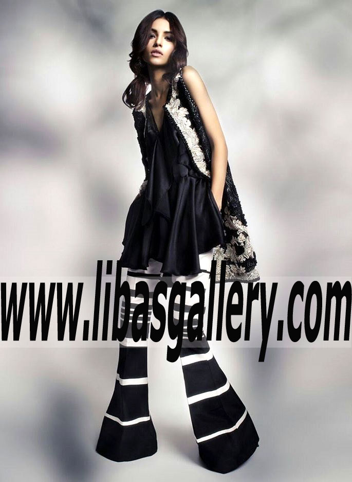 Dreamy A-Line Sleeveless Short Length with Amazing Palazzo Pants for Party and Evening