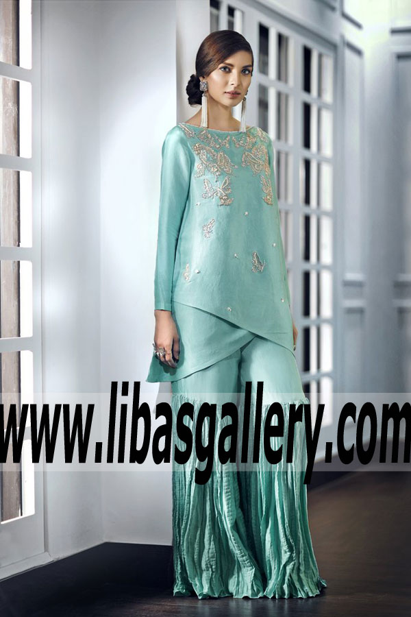 TURQUOISE BUTTERFLY Style Party Dress for Evening and Formal Events