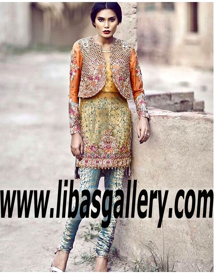 Dignified Koti Designs Dress with Fabulous Embellishments for Party and Wedding Events