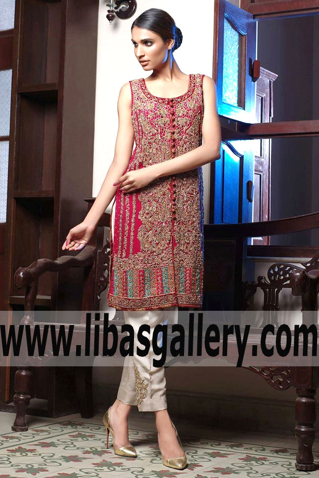Elegant BREATHING FIRE Party Dress with Chata Pati Details
