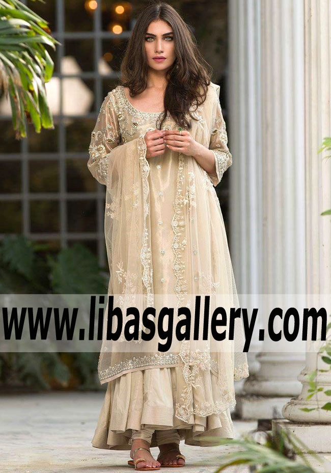 Impressive Anarkali Party Dress Elegant and Lovely Embellishments for Next Major Events