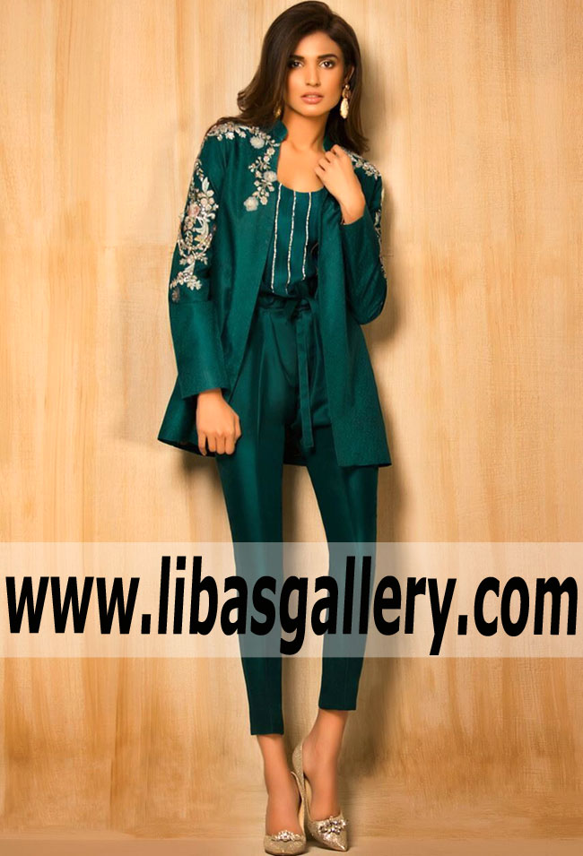 Brilliant Jungle Green Hydrangeas Party Dress