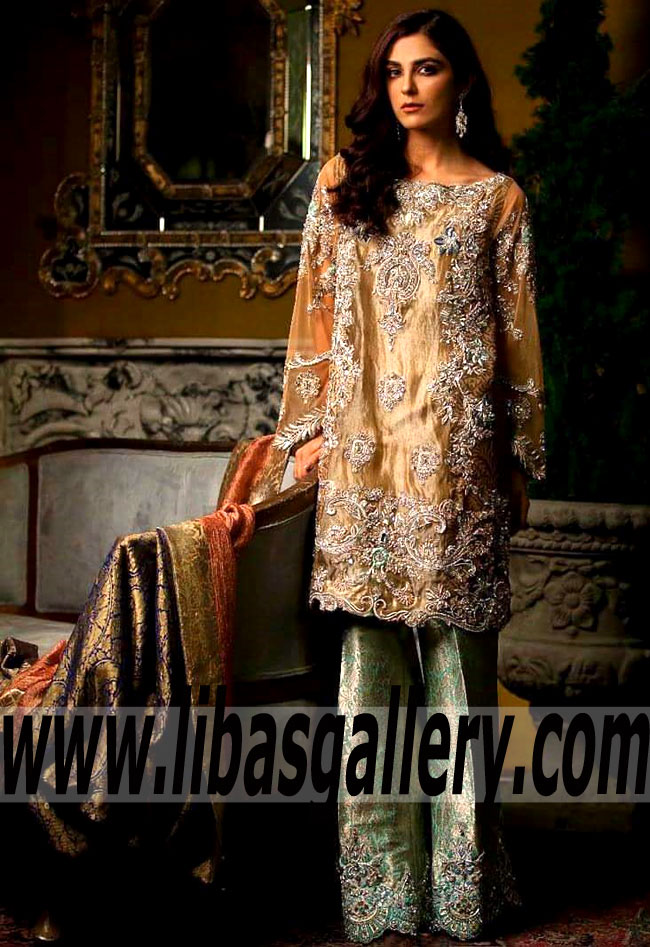 Outstanding Persian Orange Gladiolus Party Dress