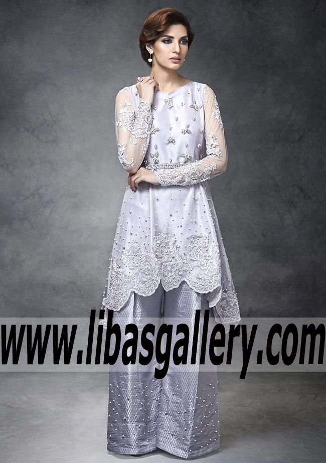 Modern Style Lavender Peplum Party Dress
