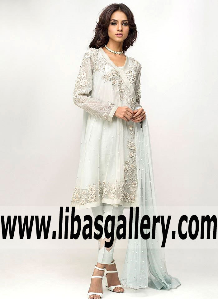 Party Dresses | Designer Angrakha Dresses Pakistani Designer Angrakha Style Party Dresses Online in Manitoba Canada