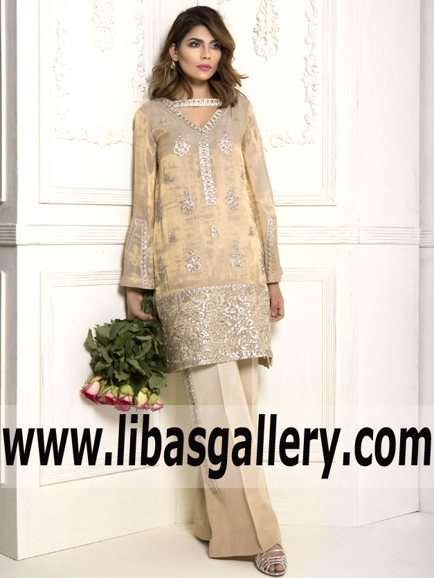 Beautiful Party Wear Suits with Rich Detailed Embroidery Tampa Florida USA Embroidered Maysuri Chiffon Party Wear Suits For Wedding Functions