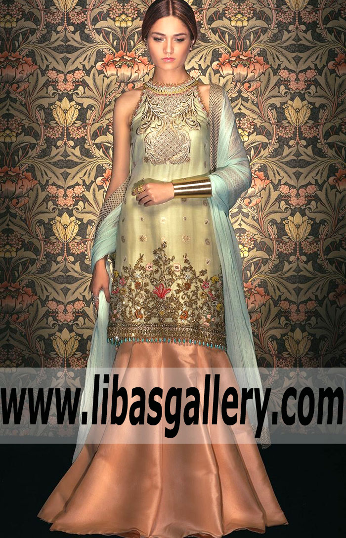 Exciting Mint Green Eucharis Mermaid Lehnga 