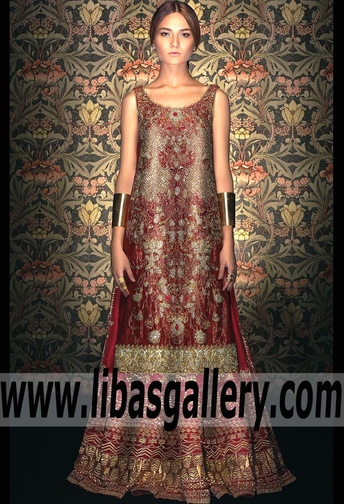 Luxurious Red Clover Lehenga