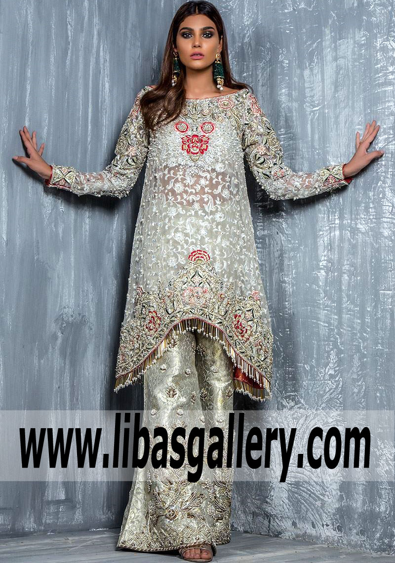 Avant-Garde Grey Lilium Anarkali Style