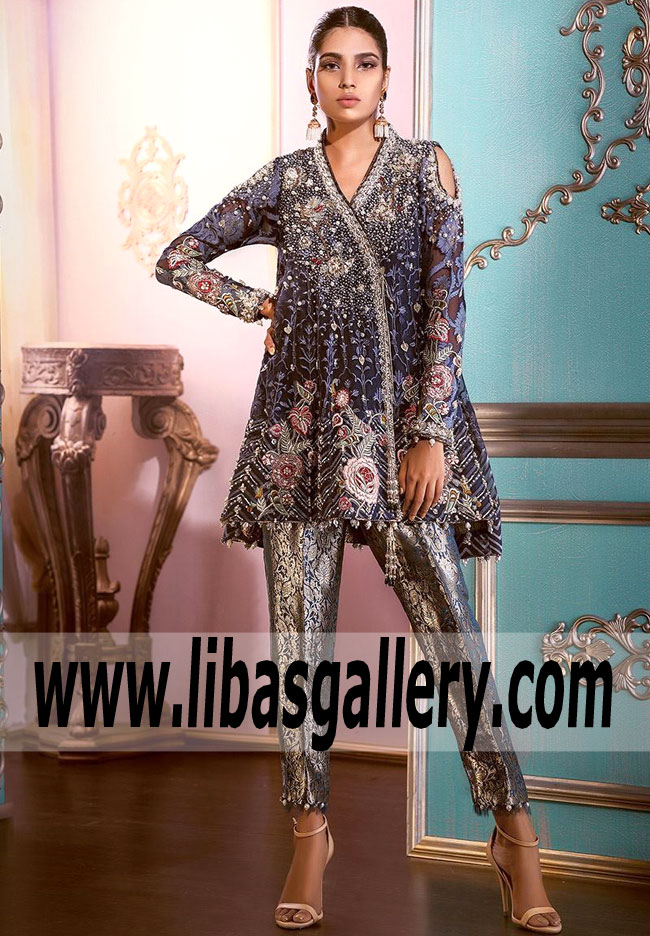 Asian Party Wear Designer Suits 2018 Bejeweled Angrakha Shop Online in Jackson Heights New York USA