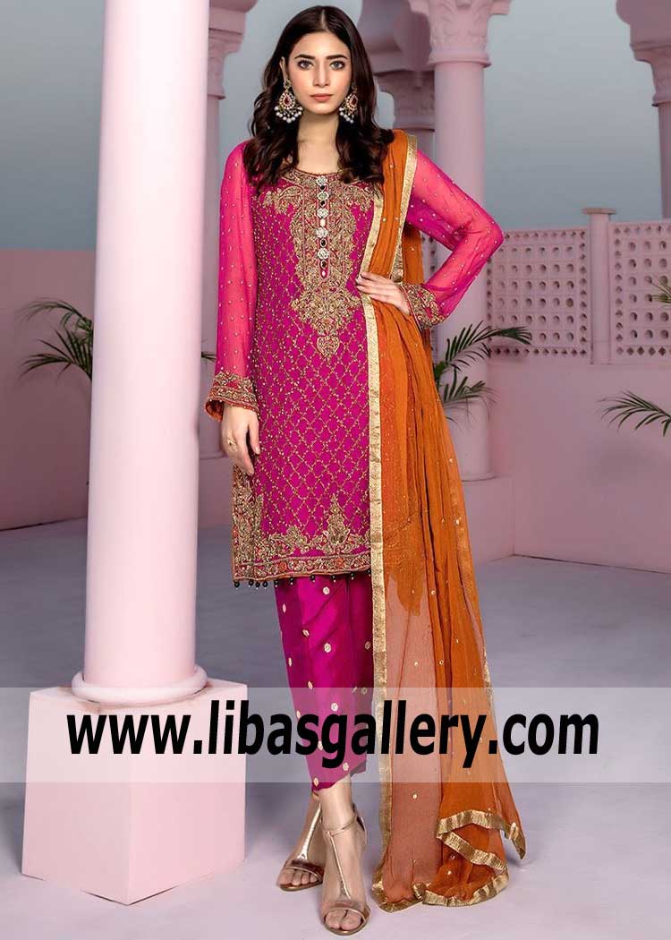 Outstanding Magenta Dress for Evening and Formal Occasions