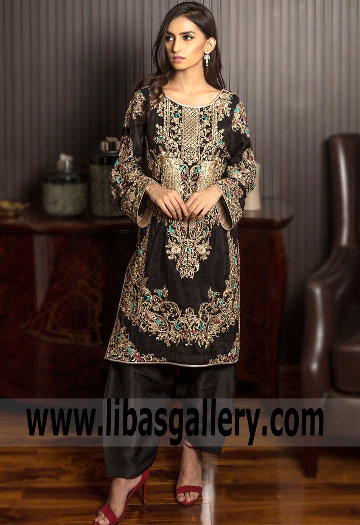 Amazing Zinnwaldite Brown Shalwar Kameez for Evening and Formal Occasions