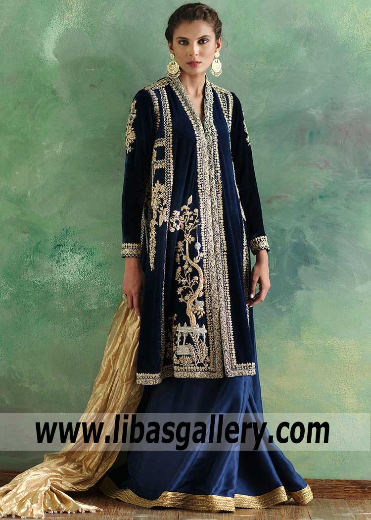 Luxurious Velvet Chogha Jacket Party Dress for Any Event