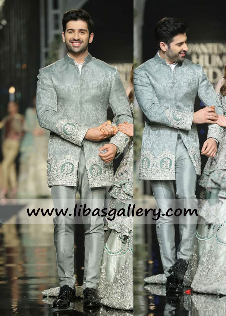 Embroidered Wedding Prince coat for innocent face Groom