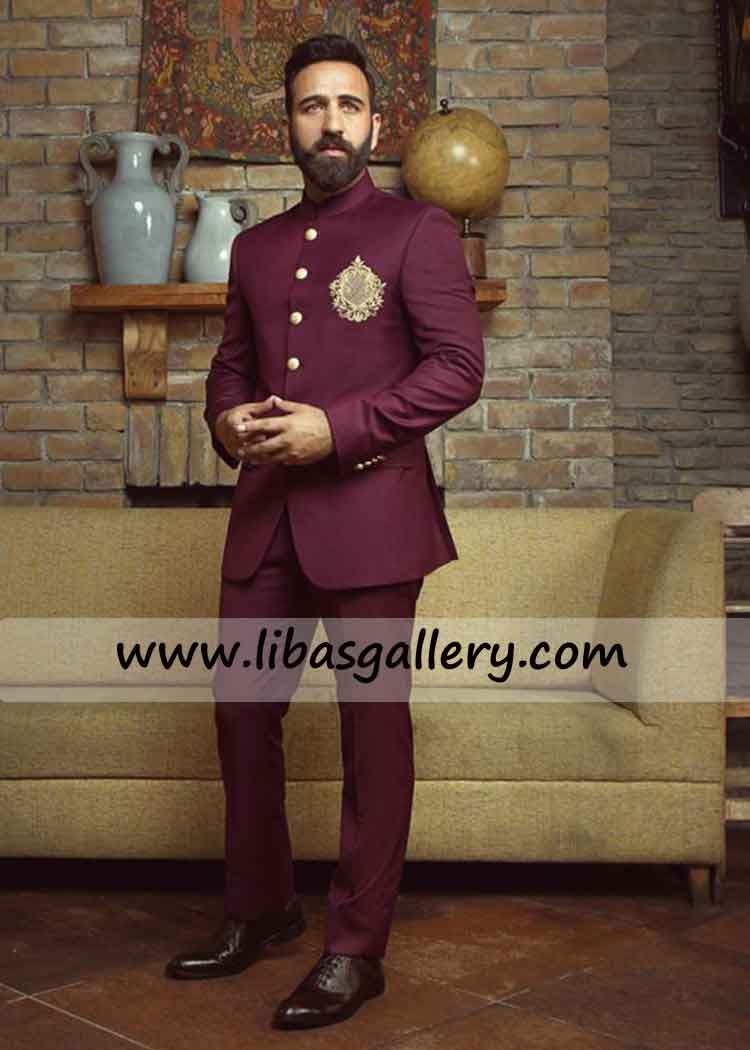 Traditional Attire dark shade Prince Suit for Man