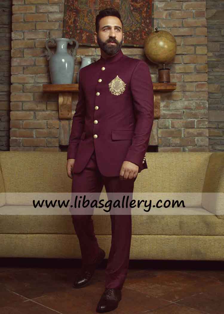Traditional Attire dark shade Prince Suit for Man