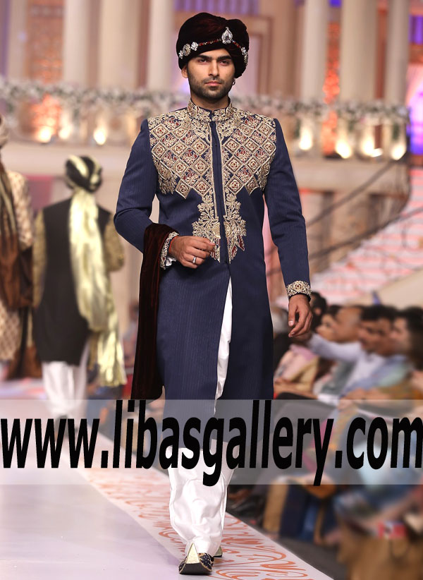 Meritorious Bespoke Groom Sherwani Suit for Nikah Event