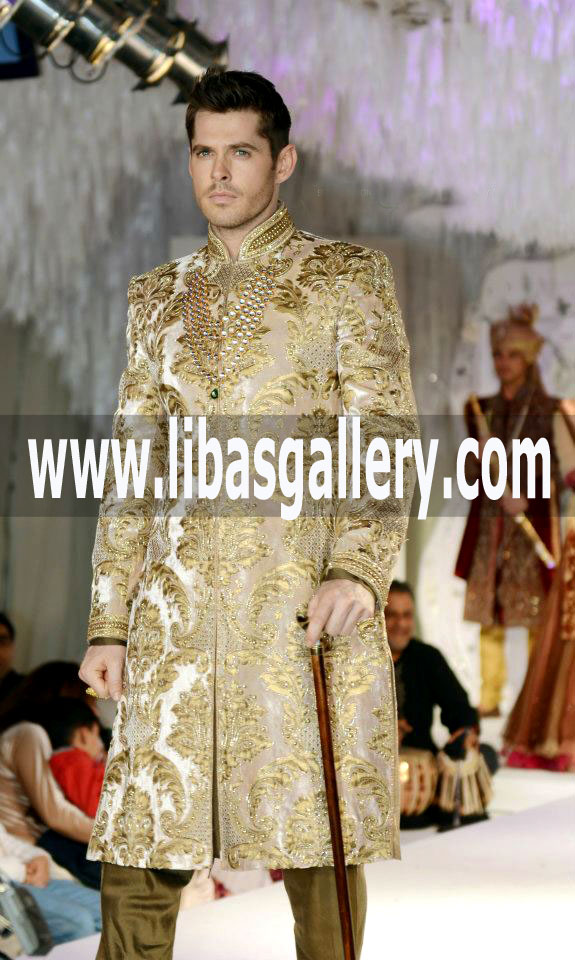 latest Beautiful Wedding Sherwani for Groom 1