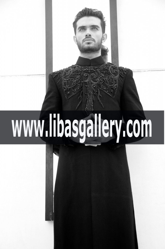 Black Sherwani Suit Collection for Function 2018 and Corporate Events  worldwide