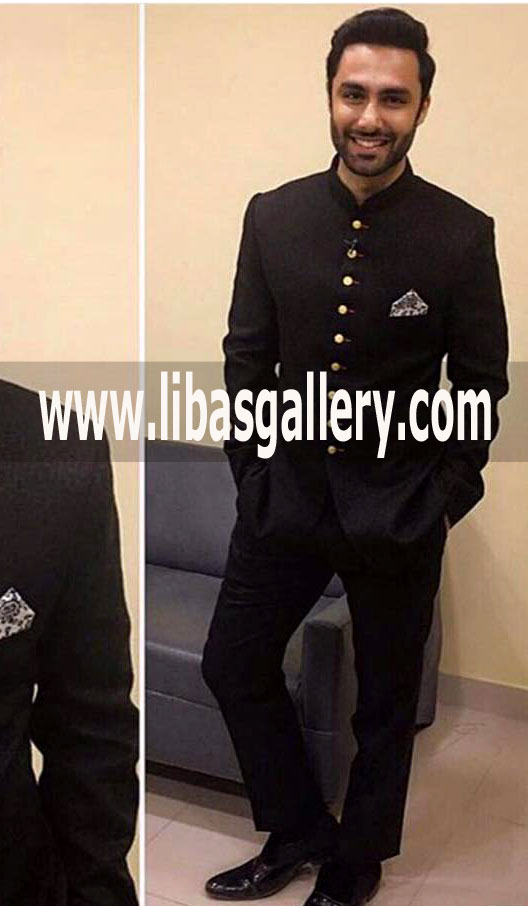 Bespoke sherwani suit for groom dulha for nikah reception 2018