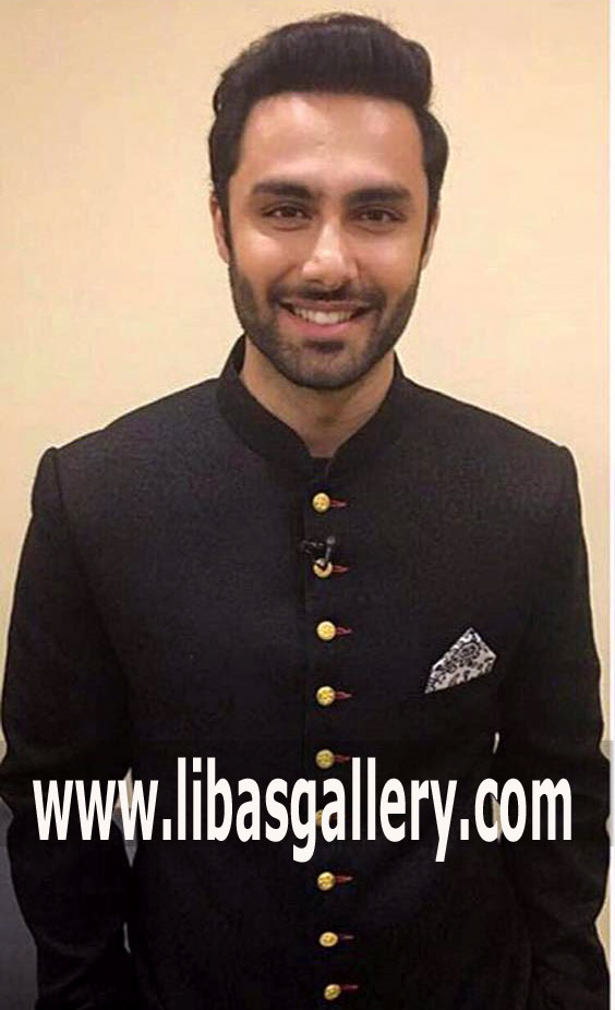 Bespoke sherwani suit for groom dulha for nikah reception 2018