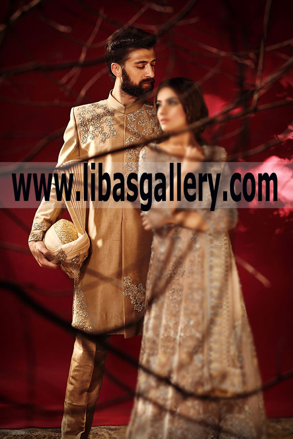 Groom New Wedding Sherwani Suit 2018 With Peshwari Kullah Punjabi Pagri Safa Dastar Patka 