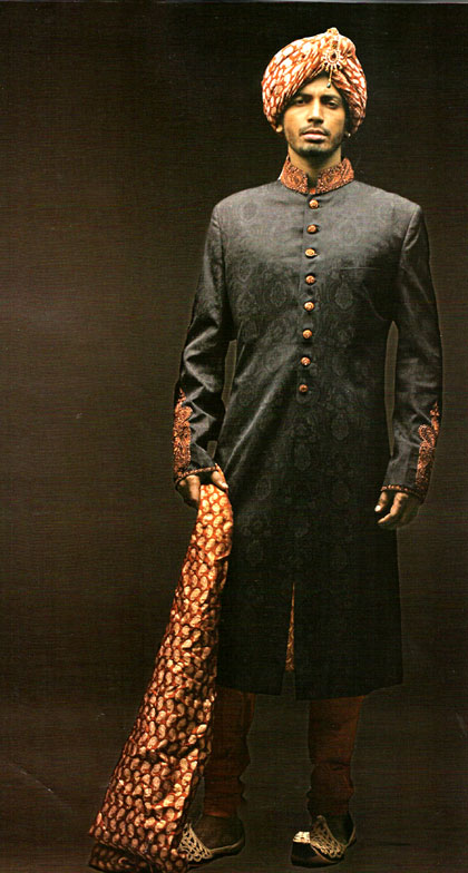 Dark Grey Sherwani Anwen