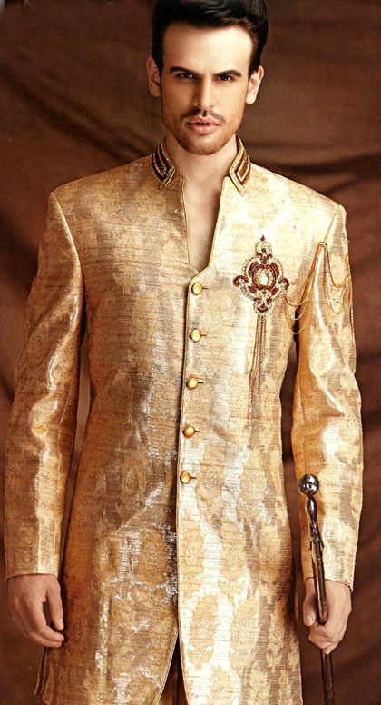 Golden Sherwani Darena