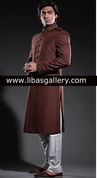Dark Bole Sherwani