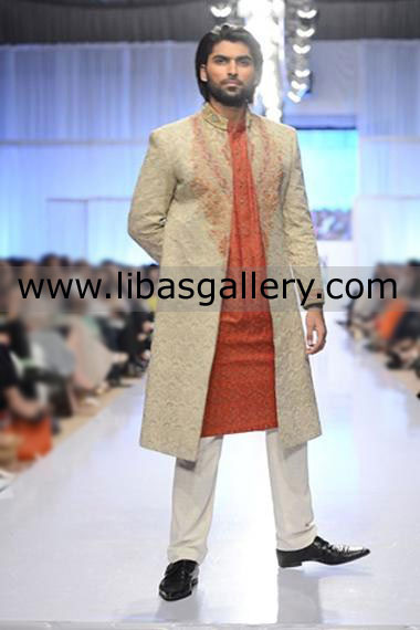 Jamawar wedding sherwani for groom thread and resham work fancy color ful uk usa canada dubai australia