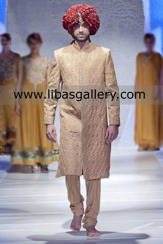 Pakistani Groom Sherwani Designs with price New Arrivals wedding sherwani