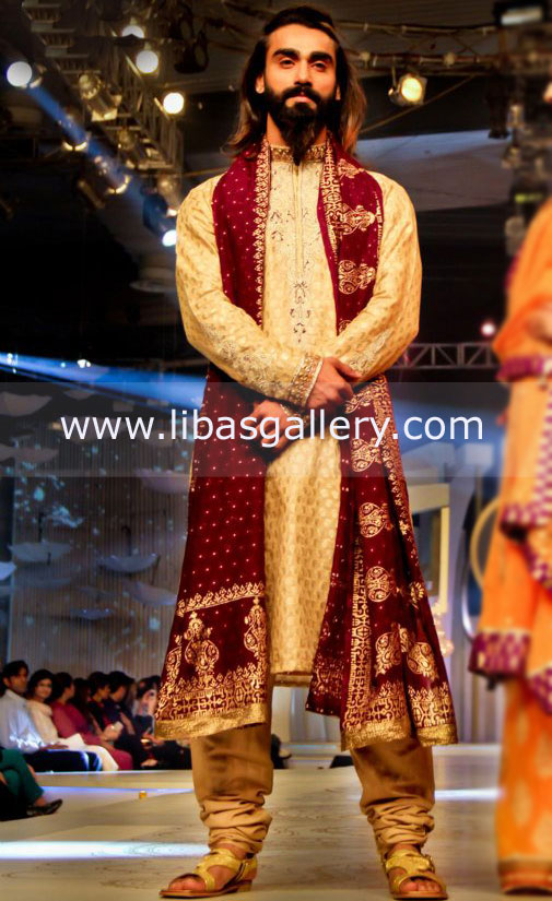 Pakistani Designer Sherwani Style 244