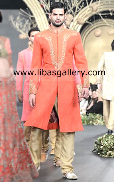 Pakistani Designer Sherwani Style 276