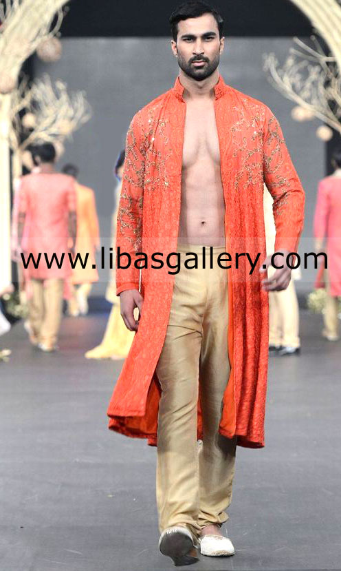 HSY Groom Sherwani Suit for noble family Pakistani Designer HSY Sherwani Designs Houston Texas USA