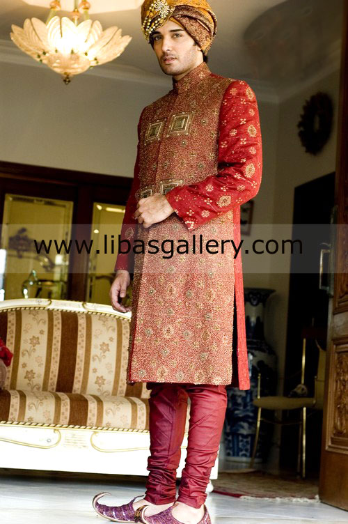 Emperor Style Groom Wedding Sherwani AMARYLLIS