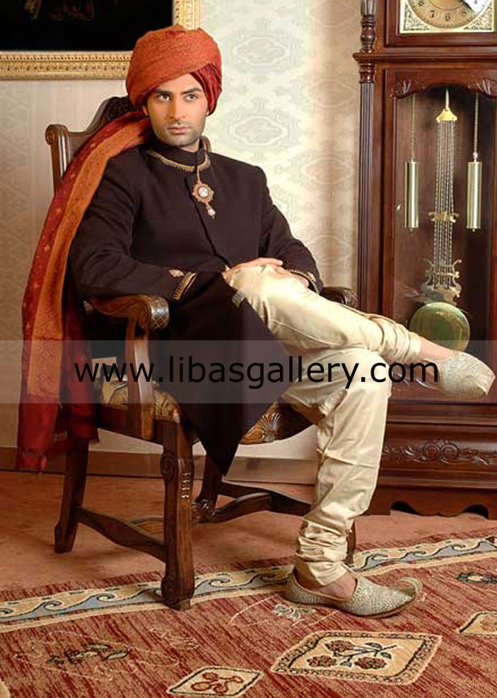 Pakistani Designer Sherwani Style 324