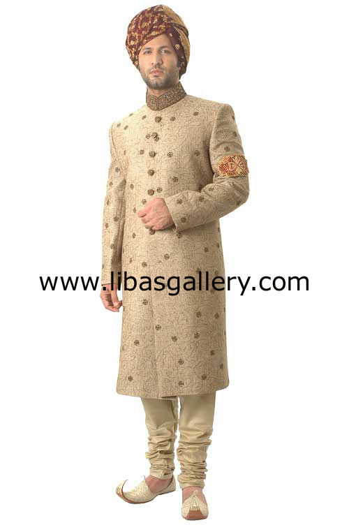 Pakistani Designer Sherwani Style 326