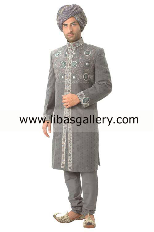 Pakistani Designer Sherwani Style 332