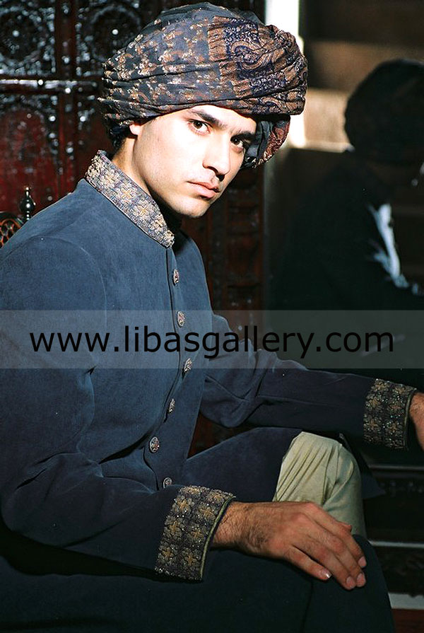 Pakistani Designer Sherwani Style 334