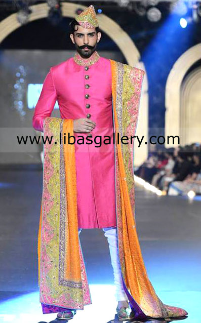Pakistani Designer Sherwani Style 348