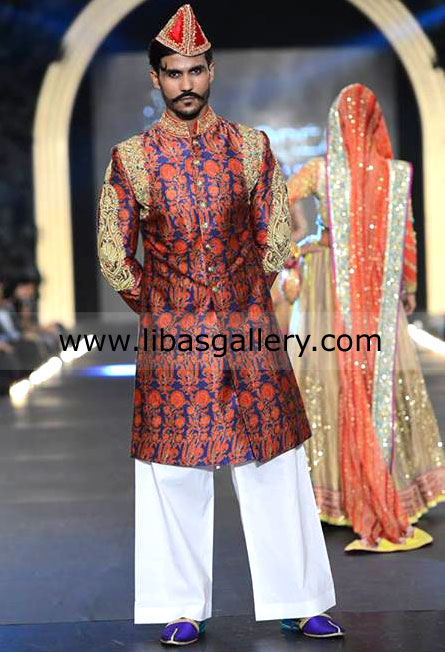 Pakistani Designer Sherwani Style 349