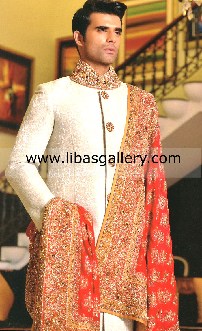 Pakistani Designer Sherwani Style 363